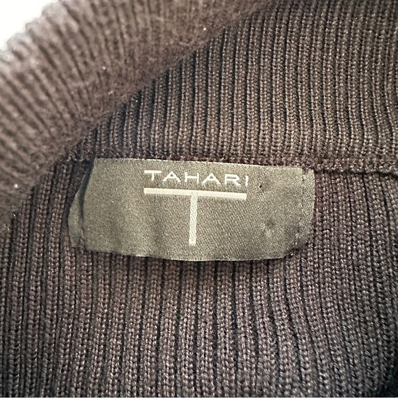 Tahari turtleneck sweater with long sleeves, fine rib, rayon blend - Picture 8 of 11